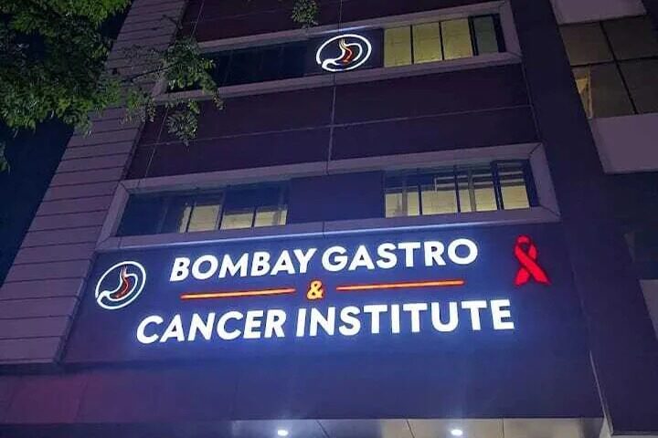 Bombay Gastro Building at Night